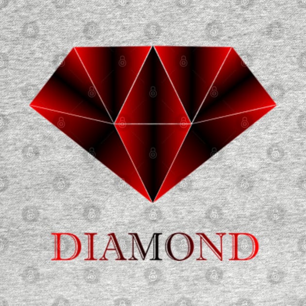 Red geometric diamond by SAMUEL FORMAS